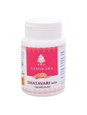 Image de Shatavari racine - Stimulant Féminin 125 gélules - Samskara via Elixir Aphro. Sans Alcool - Libido 100 ml - Curanderas