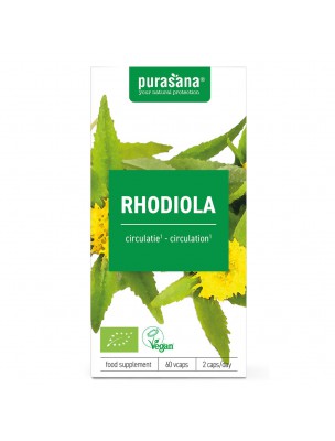 Image de Rhodiola Bio - Physique et Mental 60 capsules - Purasana depuis Gélules et comprimés de plantes unitaires - Découvrez notre sélection (6)