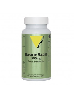 Image de Basilic sacré Tulsi 500 mg - Défenses naturelles et Respiration 60 gélules végétales - Vit'all+ depuis Résultats de recherche pour "Défenses Nature"