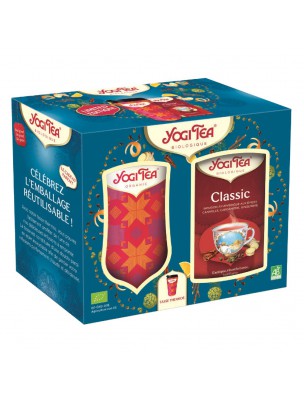 Image de Classic Box and Mug - The essential spicy 17 bags and its Insulated Mug - Yogi Tea depuis Order the products Yogi Tea at the herbalist's shop Louis