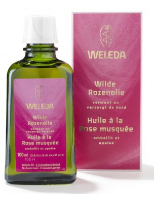 Image de Huile harmonisante à la Rose musquée - Embellit et apaise 100 ml - Weleda depuis Résultats de recherche pour "Jojoba Bio - Hu"