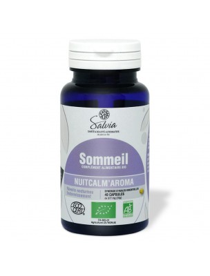 Image de Nuitcalm'aroma Bio - Sleep 40 capsules of essential oils Salvia depuis Synergies of relaxing essential oils
