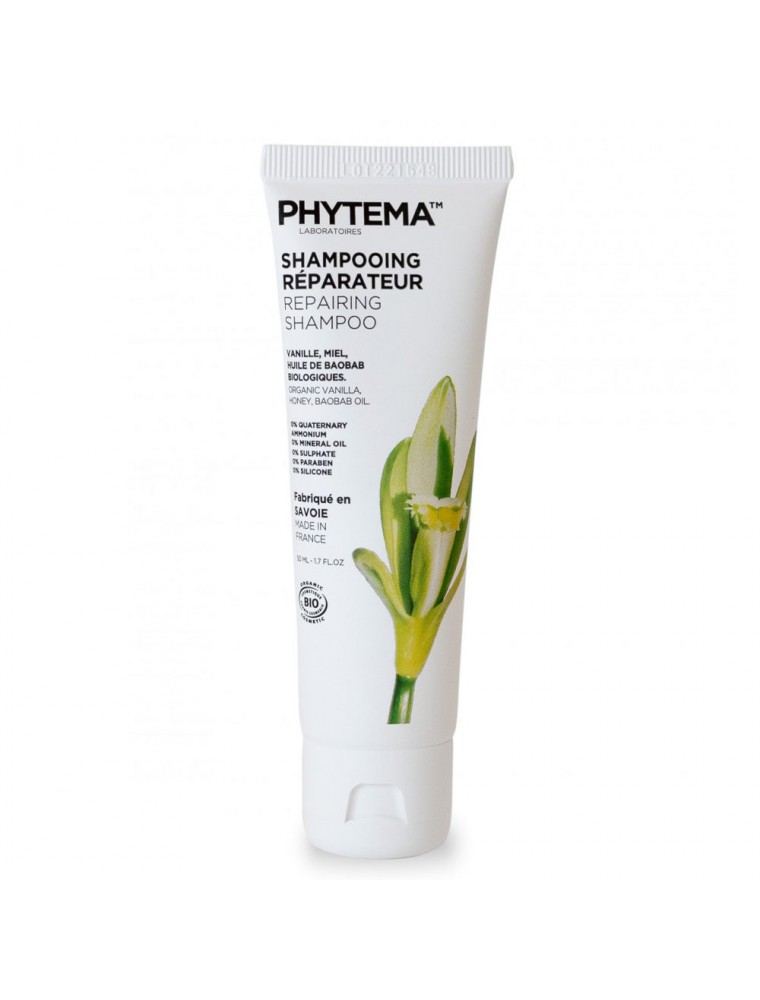 Image principale de la modale pour Shampoing Réparateur Bio - Cheveux secs Format Voyage 50 ml - Phytema