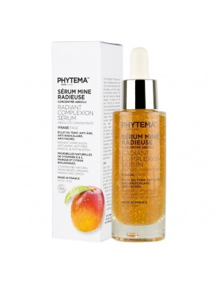 Image de Sérum Mine Radieuse Bio - Soin du Visage 30ml - Phytema via Fond de teint Stick Bio Brun Chocolat - Zao Make-up