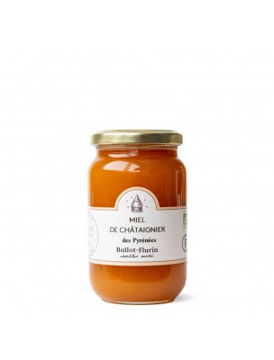Image de Organic Chestnut Honey 125g - Powerful and woody aromas, good for the blood circulation Ballot-Flurin depuis Organic honey from different plants