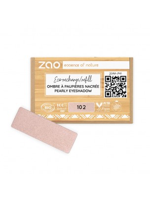 Image de Recharge Ombre à paupières nacrée Rectangle Bio - Beige rose 102 1,3 grammes - Zao Make-up depuis Achetez les produits Zao Make-up à l'herboristerie Louis (7)