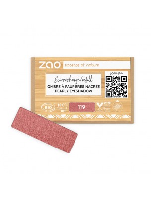 Image de Recharge Ombre à paupières nacrée Rectangle Bio - Rose corail 119 1,3 grammes - Zao Make-up depuis Achetez les produits Zao Make-up à l'herboristerie Louis (7)