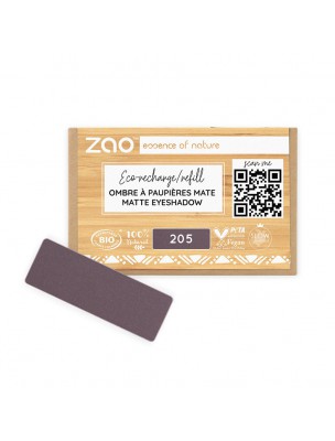 Image de Recharge Ombre à paupières mate Rectangle Bio - Violet sombre 205 1,3 grammes - Zao Make-up depuis Achetez les produits Zao Make-up à l'herboristerie Louis (7)