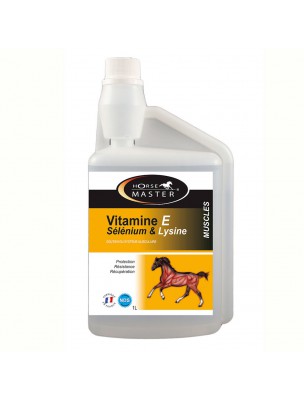 Image de Vitamine E, Sélénium et Lysine Liquide - Muscles des chevaux 1 Litre - Horse Master depuis Achetez les produits Horse Master à l'herboristerie Louis