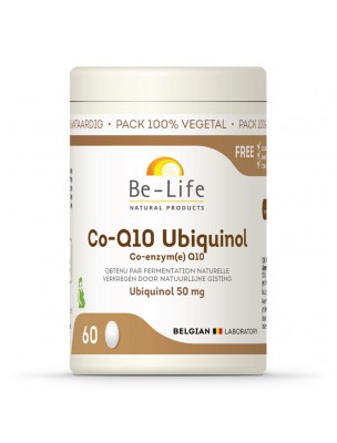 Image de Co-Q10 - Ubiquinol 50 mg 60 capsules - Be-Life via Acheter Lycope Bio - Thyroïde Teinture-mère Lycopus europaeus 50 ml -