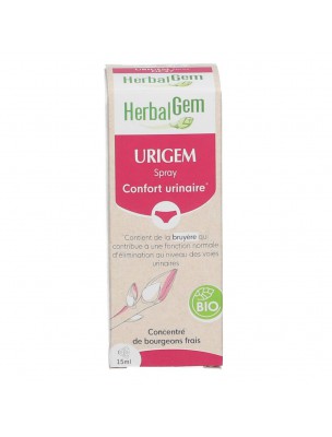 Image de UriGEM GC27 Bio - Confort urinaire en Gemmothérapie Spray de 15 ml - Herbalgem depuis Eucalyptus radié Bio - Huile essentielle 10 ml - Pranarôm