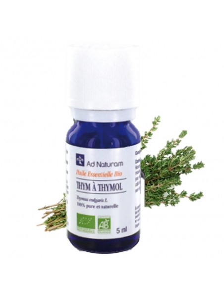 Achetez Thym à Thymol Bio - Huile essentielle de Thymus vulgaris L. 5 ml - Ad Naturam à l'herboristerie Louis Image principale de Thym à Thymol Bio - Huile essentielle de Thymus vulgaris L. 5 ml - Ad Naturam