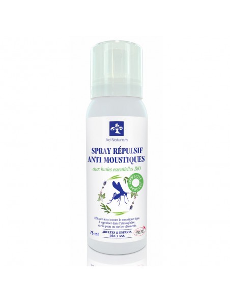 Image principale de Spray Anti-Moustiques Bio - Répulsif 75 ml - Ad Naturam