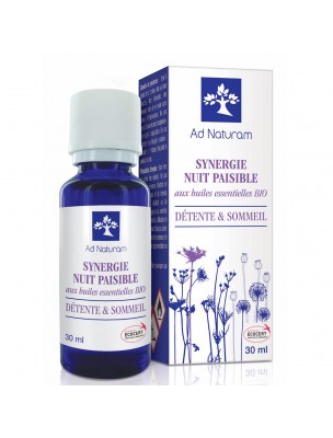 Image de Synergie Nuit Paisible Bio - Complexe pour Diffuseur 30 ml - Ad Naturam depuis Elixirs and Co - Eau de toilette Félicité Bio - 115 ml