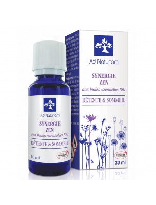 Image de Synergie Zen Bio - Complexe pour Diffuseur 30 ml - Ad Naturam depuis Roll-on Nuit paisible Bio - Visage et Corps 5 ml - Propos Nature
