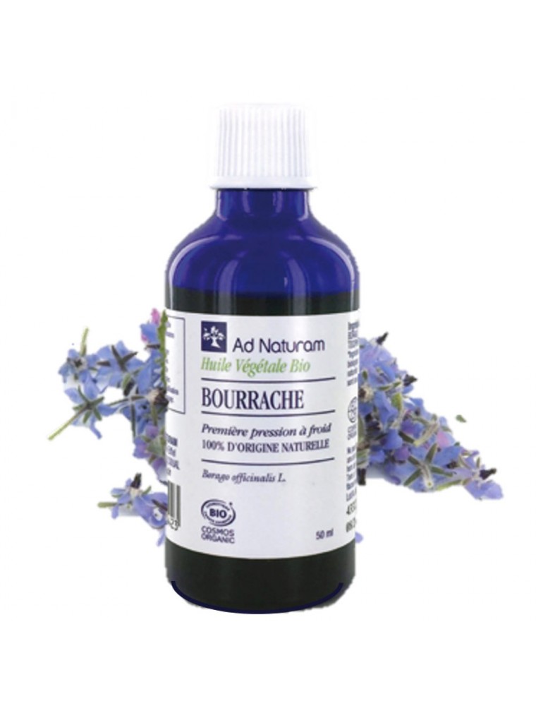 Image principale de la modale pour Bourrache Bio - Huile Végétale de Borago officinalis 50 ml - Ad Naturam