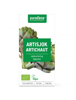 Image de Artichaut Bio - Foie et digestion 120 capsules - Purasana via Lin Bio - Graines 500g | Achetez en Ligne