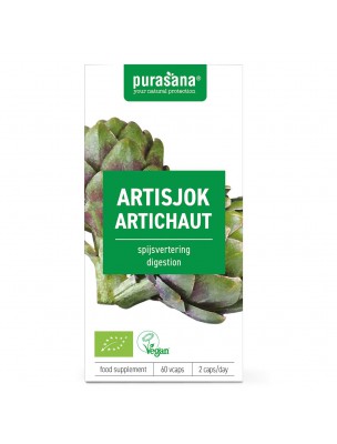 Image de Artichoke Bio - Liver and digestion 120 capsules - France Purasana depuis Buy the products Purasana at the herbalist's shop Louis