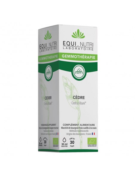 Achetez Cèdre Macérât de Bourgeon Bio - Peau 30 ml - Equi-Nutri à l'herboristerie Louis Image principale de Cèdre Macérât de Bourgeon Bio - Peau 30 ml - Equi-Nutri