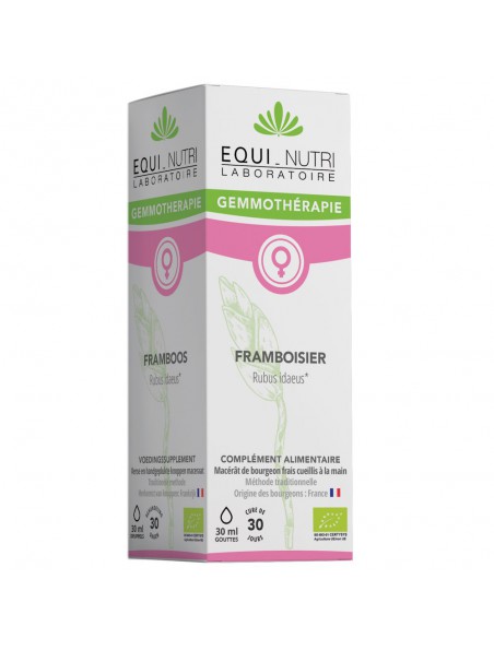 Achetez Framboisier Macérât de Jeune Pousse Bio - Femmes 30 ml - Equi-Nutri à l'herboristerie Louis Image principale de Framboisier Macérât de Jeune Pousse Bio - Femmes 30 ml - Equi-Nutri