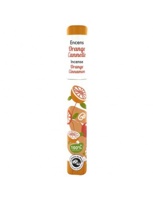 Image de Orange Cannelle - Encens végétal 30 bâtonnets - Les Encens du Monde depuis Commandez les produits Les Encens du Monde à l'herboristerie Louis