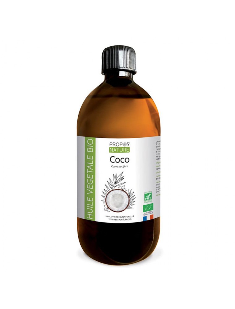 Image principale de la modale pour Coco Bio - Huile végétale de Coco nucifera 500 ml - Propos Nature