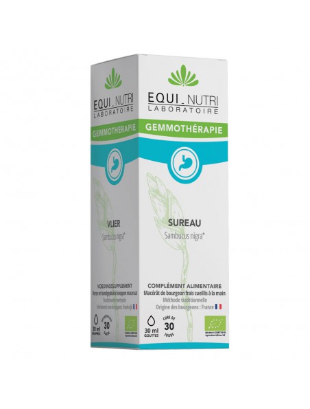 Achetez Sureau Macérât de Jeune Pousse Bio - Détox et Digestion 30 ml - Equi-Nutri à l'herboristerie Louis Image principale de Sureau Macérât de Jeune Pousse Bio - Détox et Digestion 30 ml - Equi-Nutri