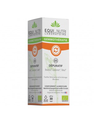 Image de Dépuratif Complexe n°5 Bio - Détox 30 ml - Equi-Nutri via Charbon Végétal Activé de Noix de Coco - Solaray 150 g