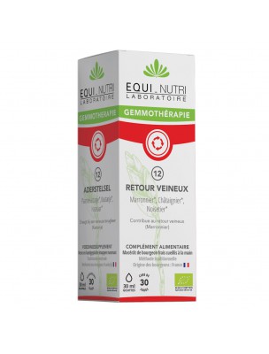 Image de Retour Veineux Complexe n°12 Bio - Circulation 30 ml - Equi-Nutri via Vigne Rouge Bio - Circulation 40 ampoules - Oxyphyteau