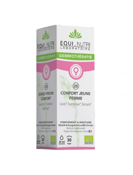 Achetez Confort Jeune Femme Complexe n°20 Bio - Cycle Féminin 30 ml - Equi-Nutri à l'herboristerie Louis Image principale de Confort Jeune Femme Complexe n°20 Bio - Cycle Féminin 30 ml - Equi-Nutri