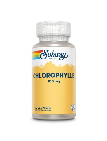 Achetez Chlorophylle 100mg - Vitalité 90 comprimés - Solaray à l'herboristerie Louis Image principale de Chlorophylle 100mg - Vitalité 90 comprimés - Solaray