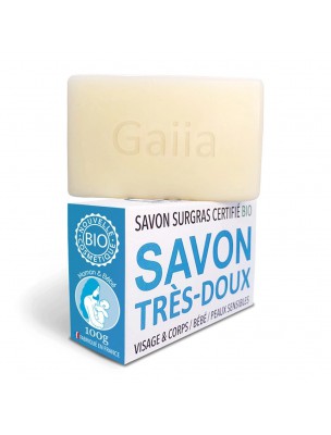 Image de Très doux - Savon surgras  100 g - Gaiia via Baume Déodorant Tendresse - Bois de Rose 60 ml - Gaiia