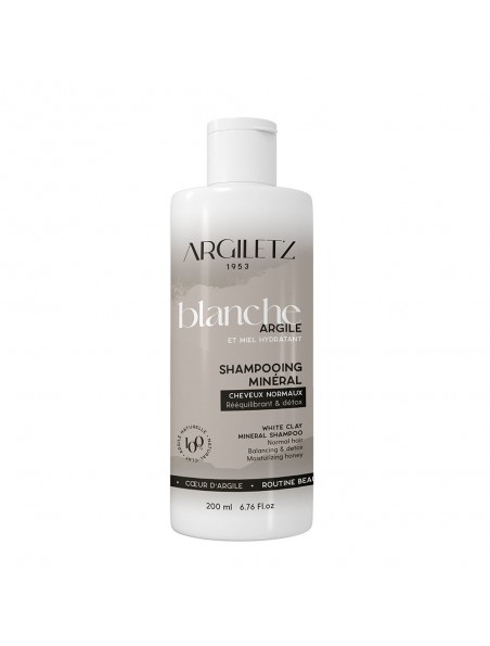 Image principale de Shampooing à l'argile blanche, miel, aloé vera et huile essentielle d'orange douce - Cheveux normaux 200ml - Argiletz