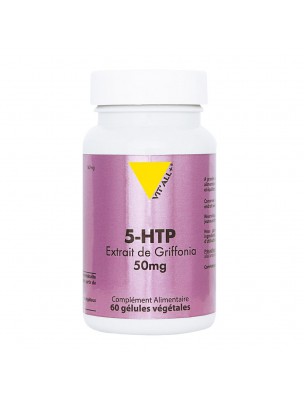 Image de 5-HTP Griffonia extract 50 mg - Relaxation and Sleep 60 vegetarian capsules - Vit'all+ depuis Stress, morale, sleep plants soothe you