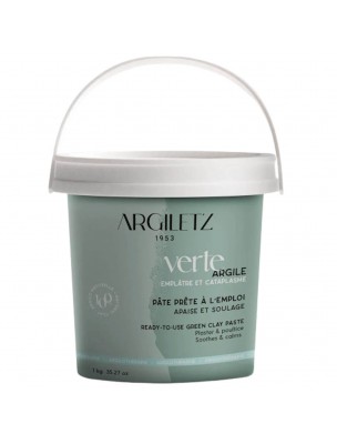 Image de Pot d'argile verte prête à l’emploi - 1 kg - Argiletz via Pain d'Argile - Exfoliant naturel 320g - Argile Création