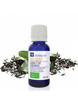 Image de Arbre à Thé (Tea tree) Bio - Huile essentielle de Melaleuca alternifolia 10 ml - Ad Naturam via Huile essentielle Basilic Sacré Bio - Ad Naturam