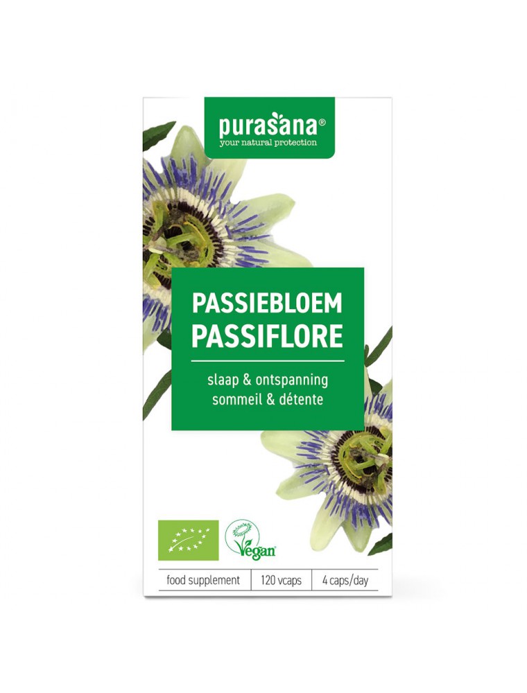 Passiflore Bio - Sommeil et Détente - 120 caps - Purasana