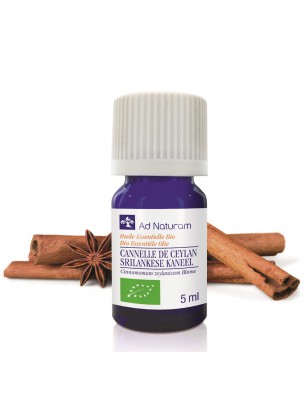 Image de Cannelle de Ceylan Bio - Huile essentielle de Cinnamomum zeylanicum 5 ml - Ad Naturam depuis Aromathérapie : huiles essentielles unitaires pour votre bien-être