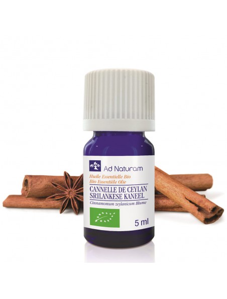 Image principale de Cannelle de Ceylan Bio - Huile essentielle de Cinnamomum zeylanicum 5 ml - Ad Naturam