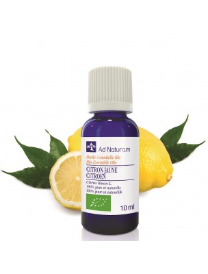 Image de Citron Bio - Huile essentielle de Citrus limomum 10 ml - Ad Naturam depuis ▷▷ Huiles essentielles de plantes commençant par la lettre C (2)