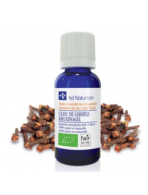 Image de Clou de Girofle (Giroflier) Bio - Huile essentielle d'Eugenia caryophyllata 10 ml - Ad Naturam via Inule Bio - Huile essentielle d'Inula graveolens - Ad Naturam