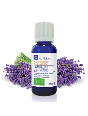 Image de Lavande Aspic Bio - Huile essentielle de Lavandula latifolia 10 ml - Ad Naturam via Lavande Fine Bio - Huile essentielle 10ml - Ad Naturam