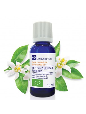 Image de Petit Grain Bigarade Bio - Huile essentielle de Citrus aurantium L. ssp amara var pumilia 10 ml - Ad Naturam depuis ▷▷ Huiles essentielles de plantes commençant par la lettre P