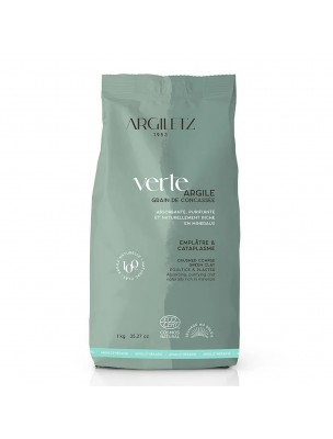 Image de Argile verte concassée - Cataplasme et beauté 1 kg - Argiletz via Argiletz - Bandes d'argile verte - Réparatrices et Relaxantes