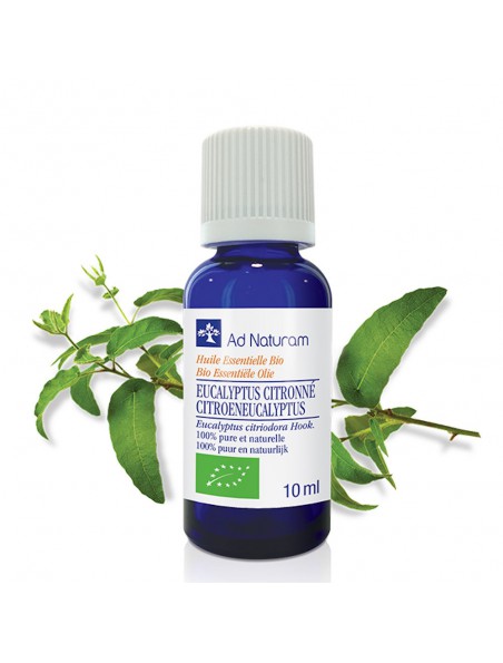 Image principale de Eucalyptus Citronné Bio - Huile essentielle d'Eucalyptus citriodora 10 ml - Ad Naturam