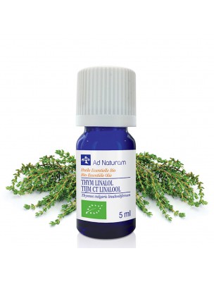 Image de Thym à Linalol Bio - Huile essentielle de Thymus zygis ssp. Linalol 5 ml - Ad Naturam depuis Résultats de recherche pour "Huile de Lin - "