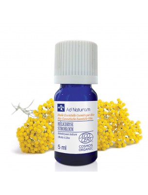 Image de Hélichryse Bio - Huile essentielle d'Helichrysum italicum 5 ml - Ad Naturam via Hélichryse Bio - Hydrolat d'Helichrysum italicum - 200 ml