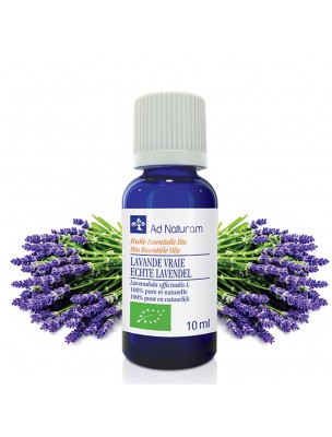 Image de Lavande Vraie Bio - Huile essentielle de Lavandula angustifolia 10 ml - Ad Naturam via Huile essentielle de Lavandin abrialis Bio - Ad Naturam