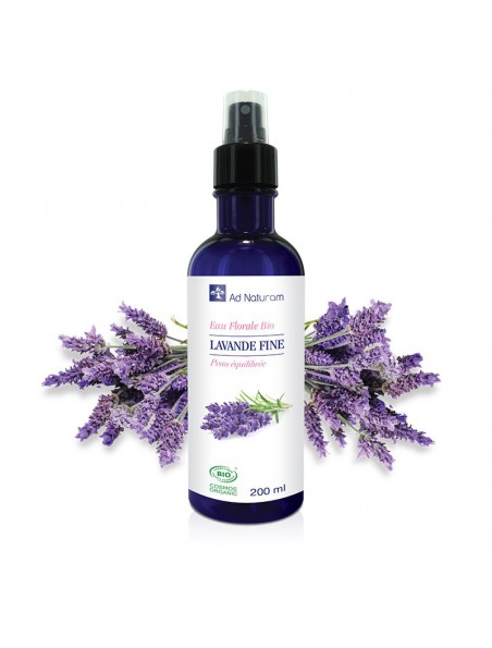 Image principale de Lavande Fine Bio - Hydrolat (Eau Florale) de Lavandula angustifolia 200 ml - Ad Naturam