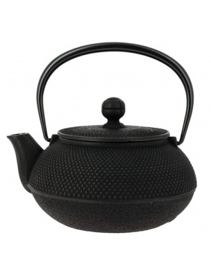 Image de Théière en Fonte Iwachu Arare Noire Doré 900 ml avec son filtre depuis Accessoires pour le thé - Dégustez votre infusion préférée
